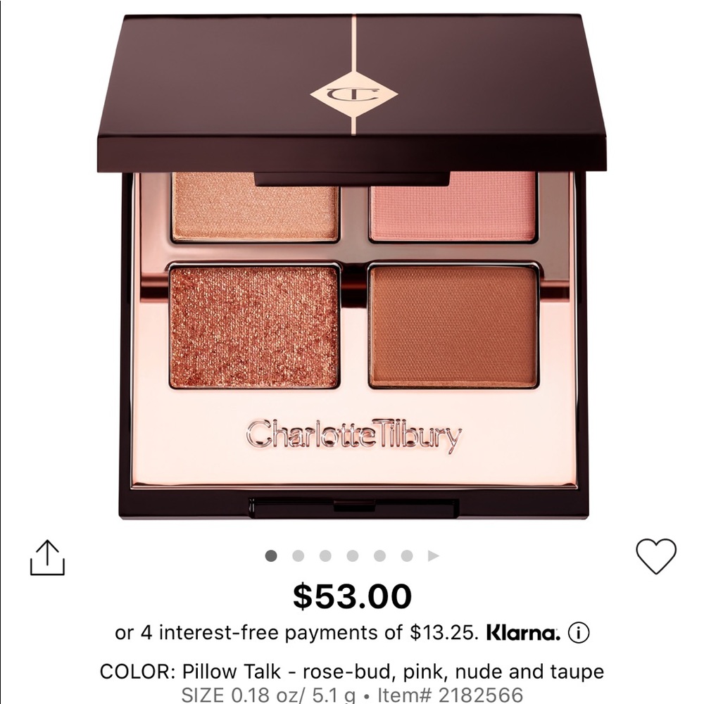 Charlotte Tilbury pillow talk luxury eye palette